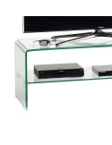 Mobile porta TV in vetro cristallo curvato design Fancy