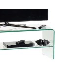 Mobile porta TV in vetro cristallo curvato design Fancy