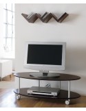 Carrello porta TV in legno MDF design moderno Elliptical