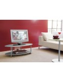 Carrello porta TV in legno MDF design moderno Elliptical