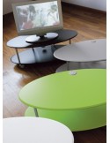Carrello porta TV in legno MDF design moderno Elliptical