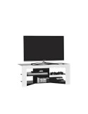 Mobiletto porta TV moderno in legno e cristallo Trix