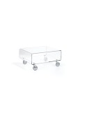 Carrello tavolino porta tv in plexiglass trasparente Andy 1