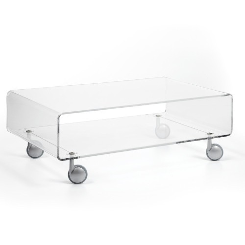 Carrello tavolino in plexiglass per soggiorno Andy 2
