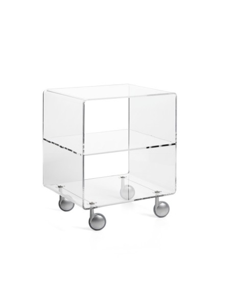Carrello tavolino porta tv Andy 3 in metacrilato