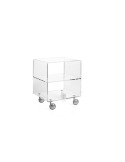 Carrello tavolino porta tv in metacrilato trasparente Andy 3