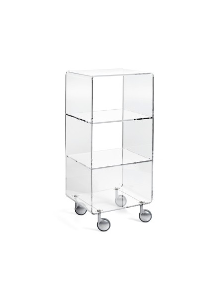Carrello multifunzione Andy 4 con ripiani in metacrilato