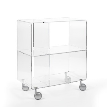 Carrello porta tv in metacrilato design moderno H 75 Andy 5