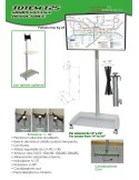 Piantana porta tv con ruote e passacavi Totem T25