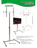 Piantana porta televisore regolabile con passacavi Totem T46