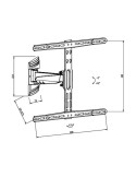 Supporto a parete per tv da 32 a 60 pollici con passacavi SupTV10