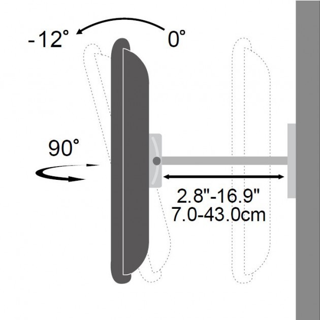 Hama Supporto Da Parete Per TV Orientabile, Inclinabile E Allungabile, Per TV 19-48 Pollici, VESA 75x75 A 200x200, Fino A 20 Kg, 3 Giunti, Con Tasselli Fischer