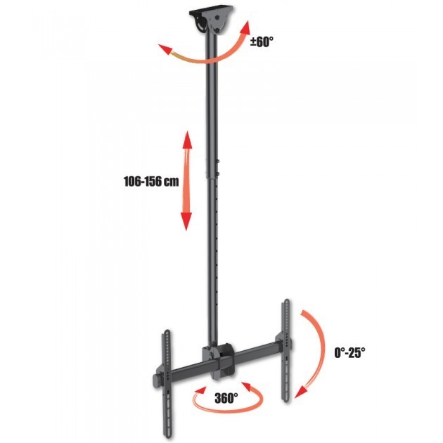 Supporto TV da soffitto telescopico fino a 70 pollici Dizzy1