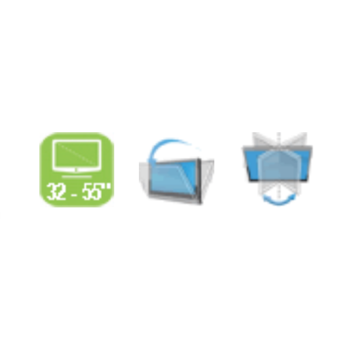 Supporto TV da soffitto telescopico per 2 TV da 32 a 55 pollici Dizzy2