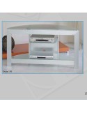 Mobiletto porta TV in alluminio e cristallo Extra 130