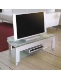Carrello porta televisione in alluminio e cristallo L100 cm Coleman
