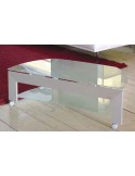 Carrello porta televisione in alluminio e cristallo L100 cm Coleman