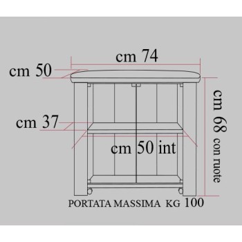 Mobile tv con ruote in legno melaminico Kleo 74 Silver 2