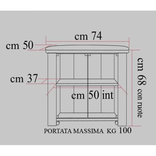Mobile tv con ruote in legno melaminico Kleo 74 Silver