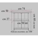 Mobile tv con ruote in legno melaminico Kleo 74 Silver