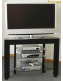 Carrellino TV LCD/LED in alluminio e vetro 100 cm Clapton