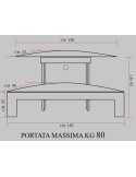 Mobile porta TV in alluminio e cristallo lunghezza 130 cm Coltrane