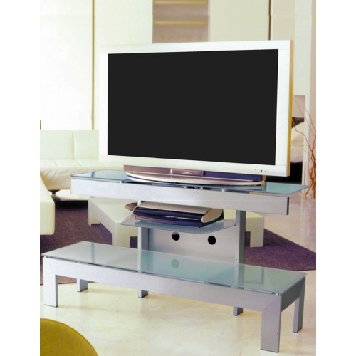 Mobiletto TV design moderno con 3 ripiani 130 cm Wilbur