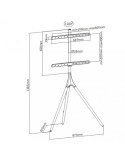 Treppiedi porta TV grandi dimensioni con staffa girevole Dandy