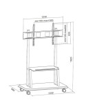 Carrello porta TV con ruote grandi dimensioni Stuart
