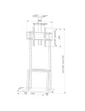 Carrello porta televisione per TV LCD/LED/Plasma 32-70" Kaunas