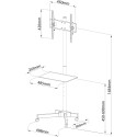Supporto su ruote per TV LCD/LED/PLASMA da 23 a 55 pollici Wilson3