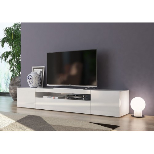 Mobile porta TV in legno L200 cm Bandol White