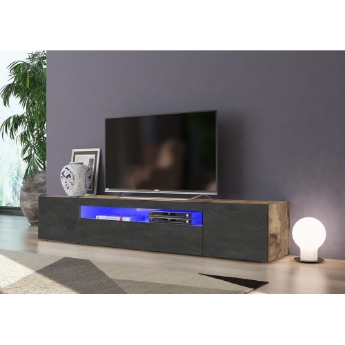 Mobile porta TV design Bandol 200 Maple Slate