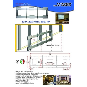 Staffa per TV per pareti in cartongesso Conrad 2