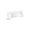 Madia porta TV design moderno Annabel 2A/1C/1V White