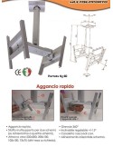 Supporto TV da soffitto in alluminio per due monitor Danny