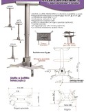 Staffa telescopica a soffitto per proiettori Clamp