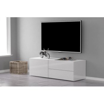 Mobiletto TV moderno Teodor 1A/2C White 2
