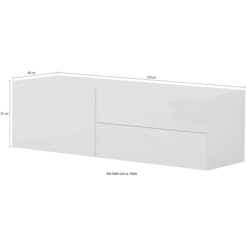 Mobiletto TV moderno Teodor 1A/2C White