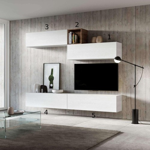Parete attrezzata design moderno Darius A01