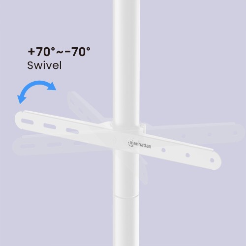 Piedistallo TV a pavimento Kirrien White per TV da 32-70"