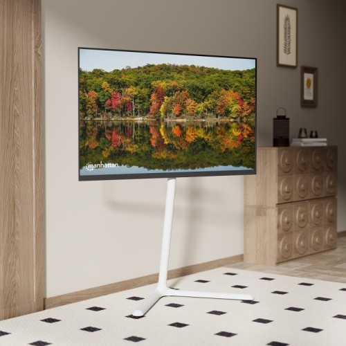 Piedistallo TV a pavimento Kirrien White per TV da 32-70"