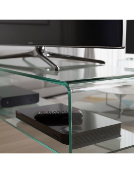 Mobile porta TV in cristallo curvato Fancy 130