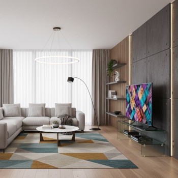 Mobile porta TV in cristallo curvato Fancy 130 2