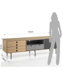 Mobiletto TV grandi dimensioni L170 cm Bennet
