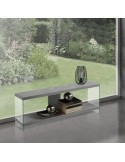 Mobiletto porta TV per soggiorno colore cemento Willerf
