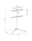 Supporto tv da terra Nausillo per TV da 49-70"