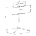 Supporto tv da terra Kirrien Black per TV da 49-70"