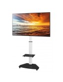 Carrello porta TV con ruote e mensola Agile Bianco