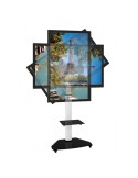 Carrello porta TV con ruote e mensola Agile Bianco